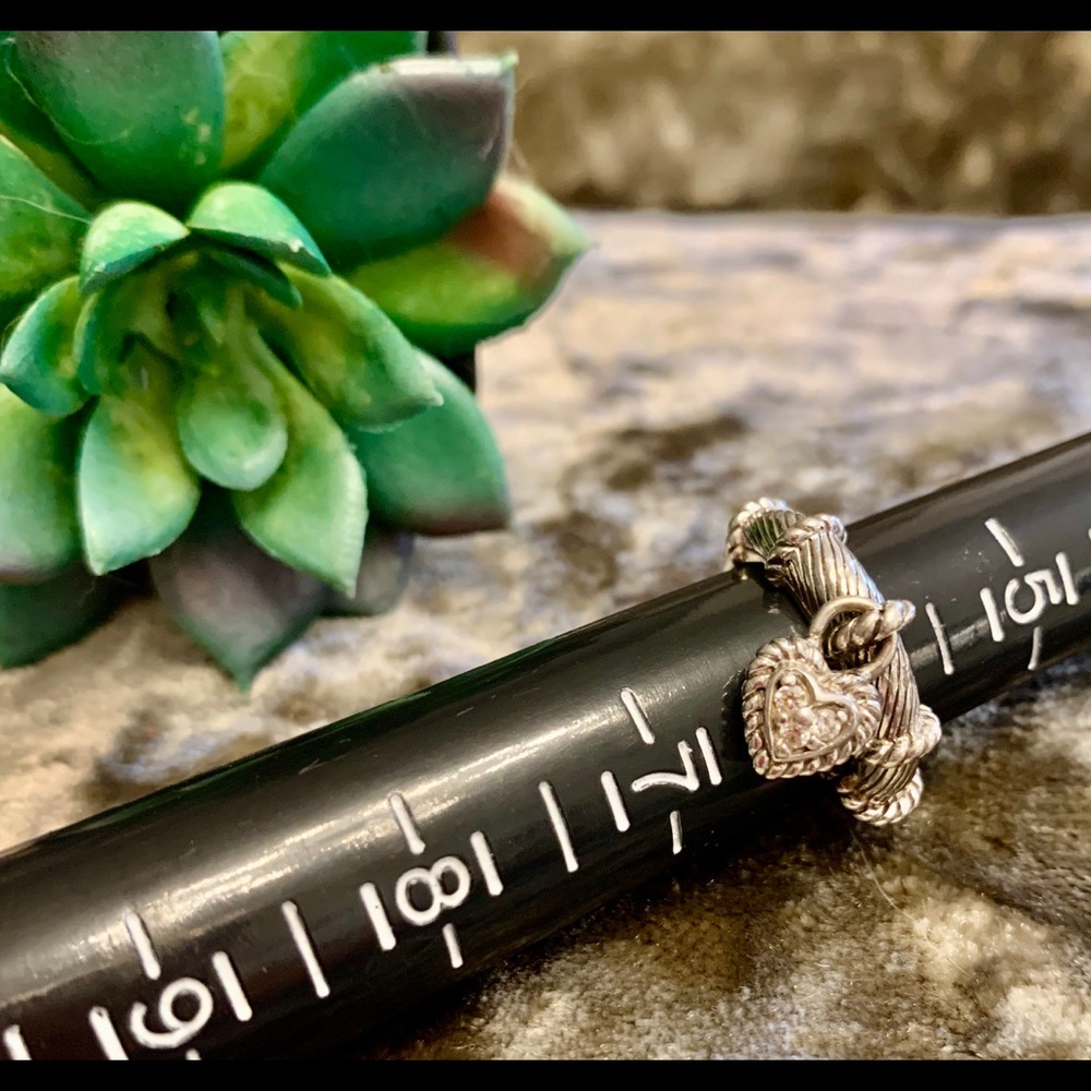 🌟Judith Ripka dangle heart ring🌟 - Picture 4 of 7